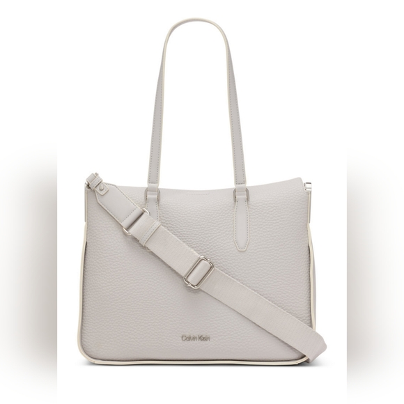 Calvin Klein Fay Convertible Tote Bag in Dove Grey - Picture 1 of 5